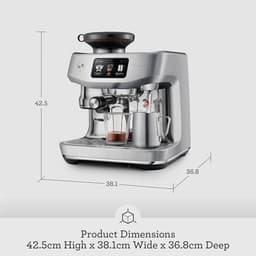 Breville the Oracle™ Jet Automatic Espresso Machine with Grinder & Milk Frother Brushed Stainless Steel