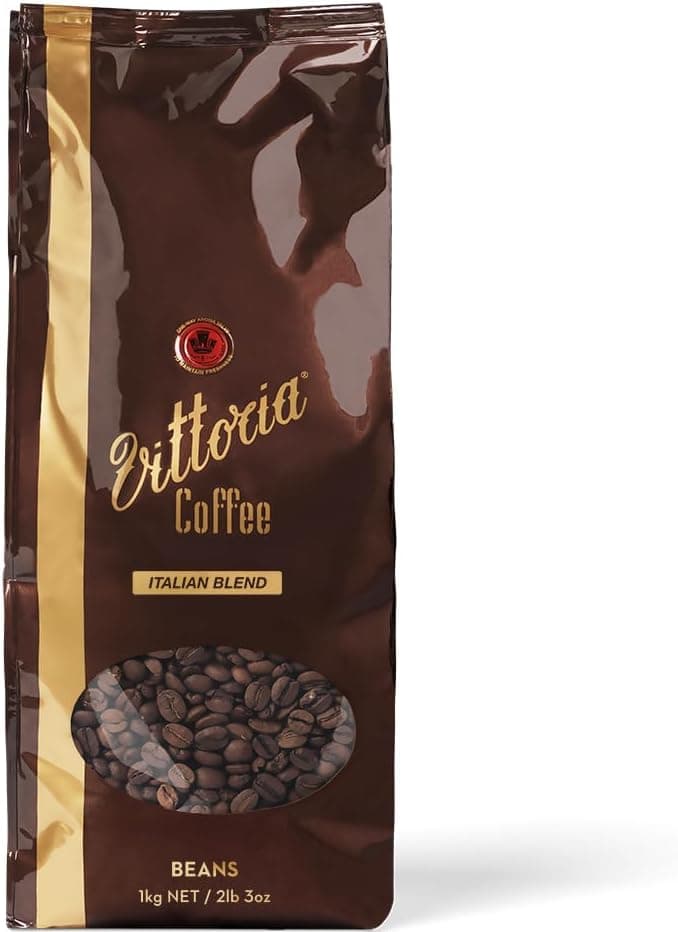 Vittoria Coffee Premium Italian Blend Espresso Coffee Beans 1 kg Mwsium Roast