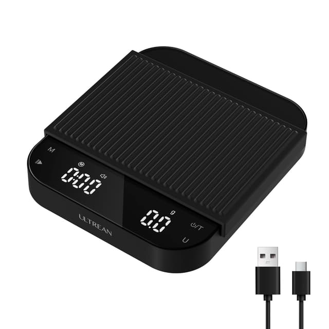 Ultrean Coffee Scale with Timer Black