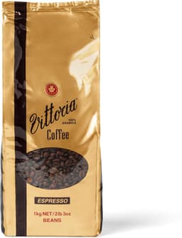 Vittoria Coffee Espresso 100% Arabica Coffee Beans 1kg Dark Roast