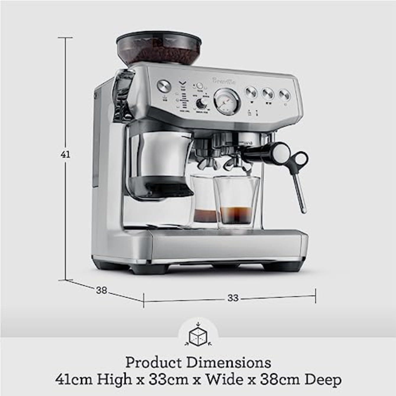 Breville the Barista Express Impress Espresso Machine - Brushed Stainless Steel