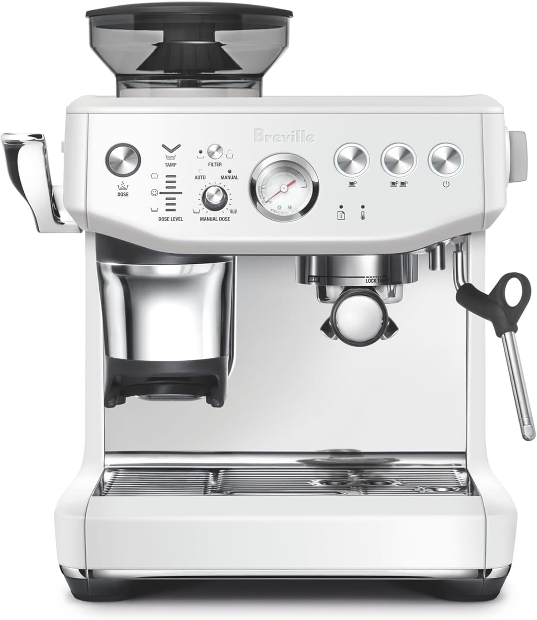 Breville the Barista Express Impress Espresso Machine - Sea Salt