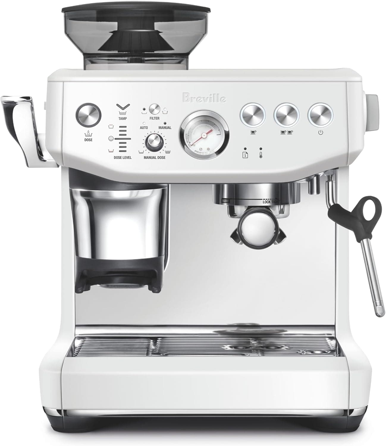 Breville the Barista Express Impress Espresso Machine - Sea Salt