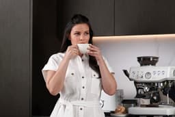 Breville the Barista Express Impress Espresso Machine - Sea Salt