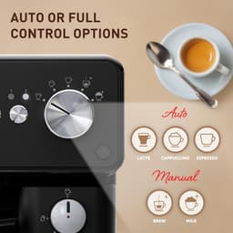Sunbeam Prima Latte Semi Automatic Coffee Machine | One-Touch Auto Milk Frothing for Cappuccinos & Lattés