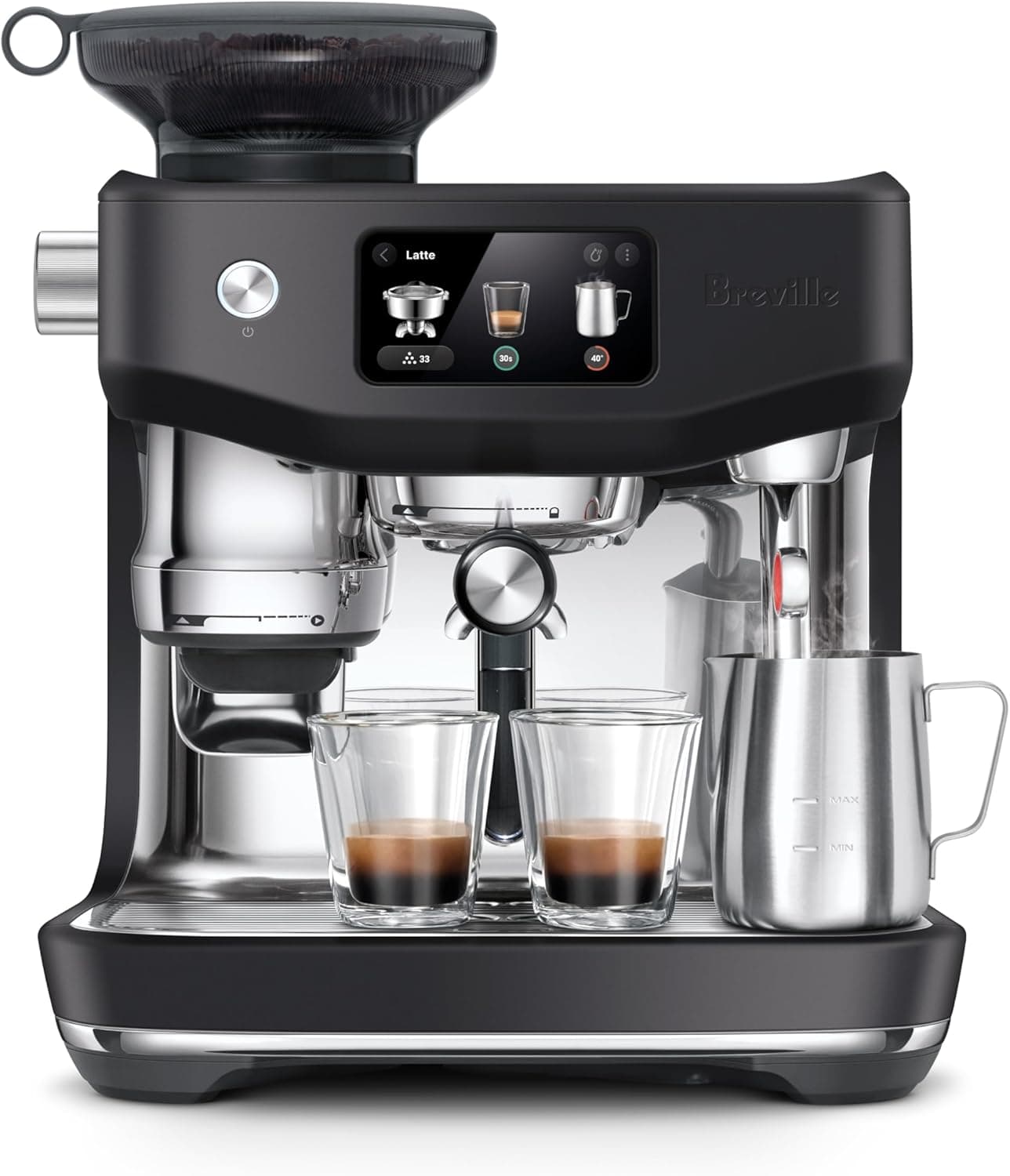Breville the Oracle™ Jet Automatic Espresso Machine with Grinder & Milk Frother Black Truffle
