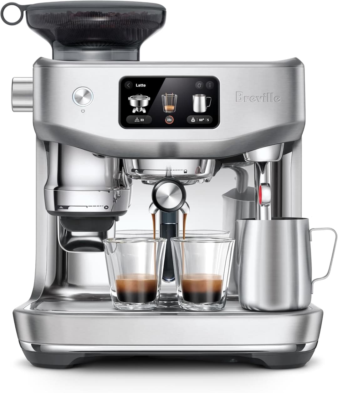 Breville the Oracle™ Jet Automatic Espresso Machine with Grinder & Milk Frother Brushed Stainless Steel