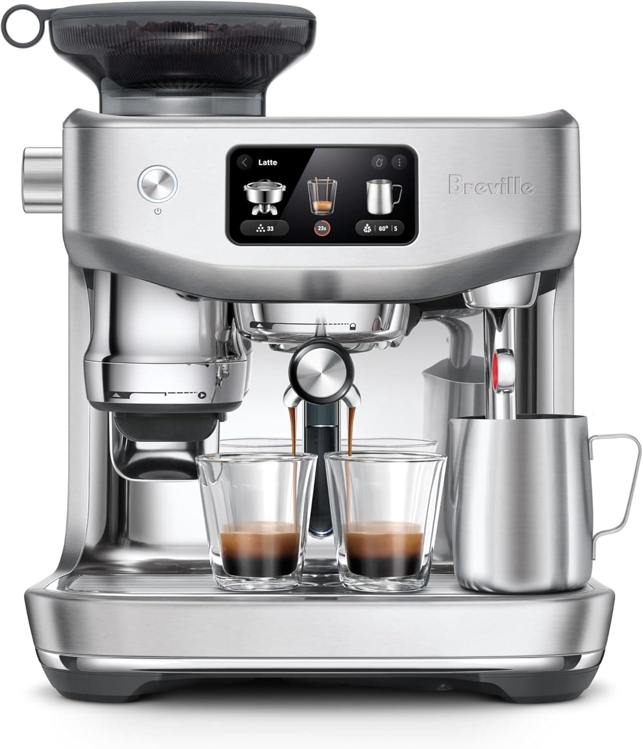 Breville the Oracle™ Jet Automatic Espresso Machine with Grinder & Milk Frother Brushed Stainless Steel