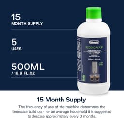 De'Longhi | EcoDecalk | DLSC500 | Natural Descaler For Coffee Machines | 500ML Pack