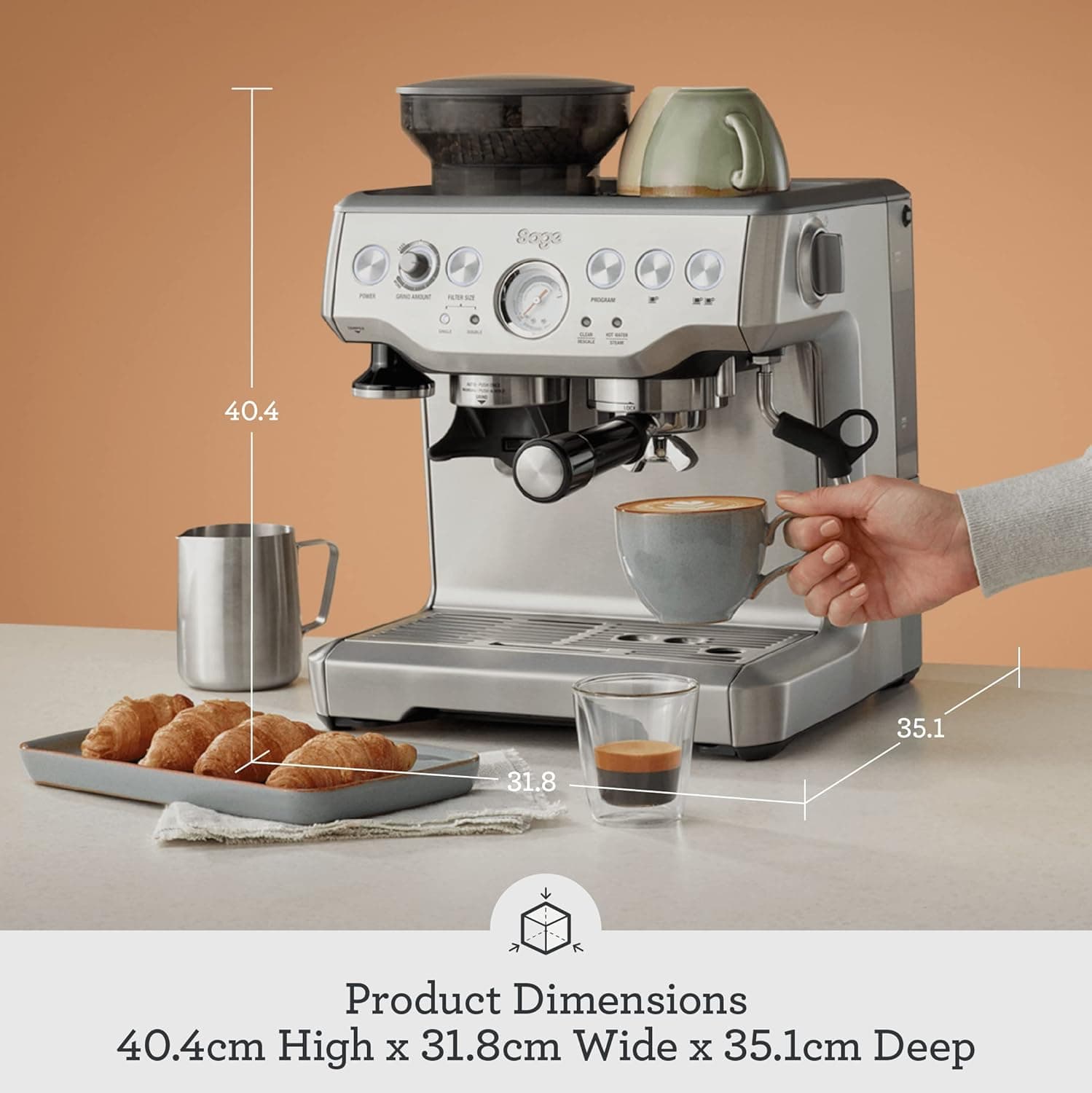 Breville Barista Express Espresso Machine Black Truffle