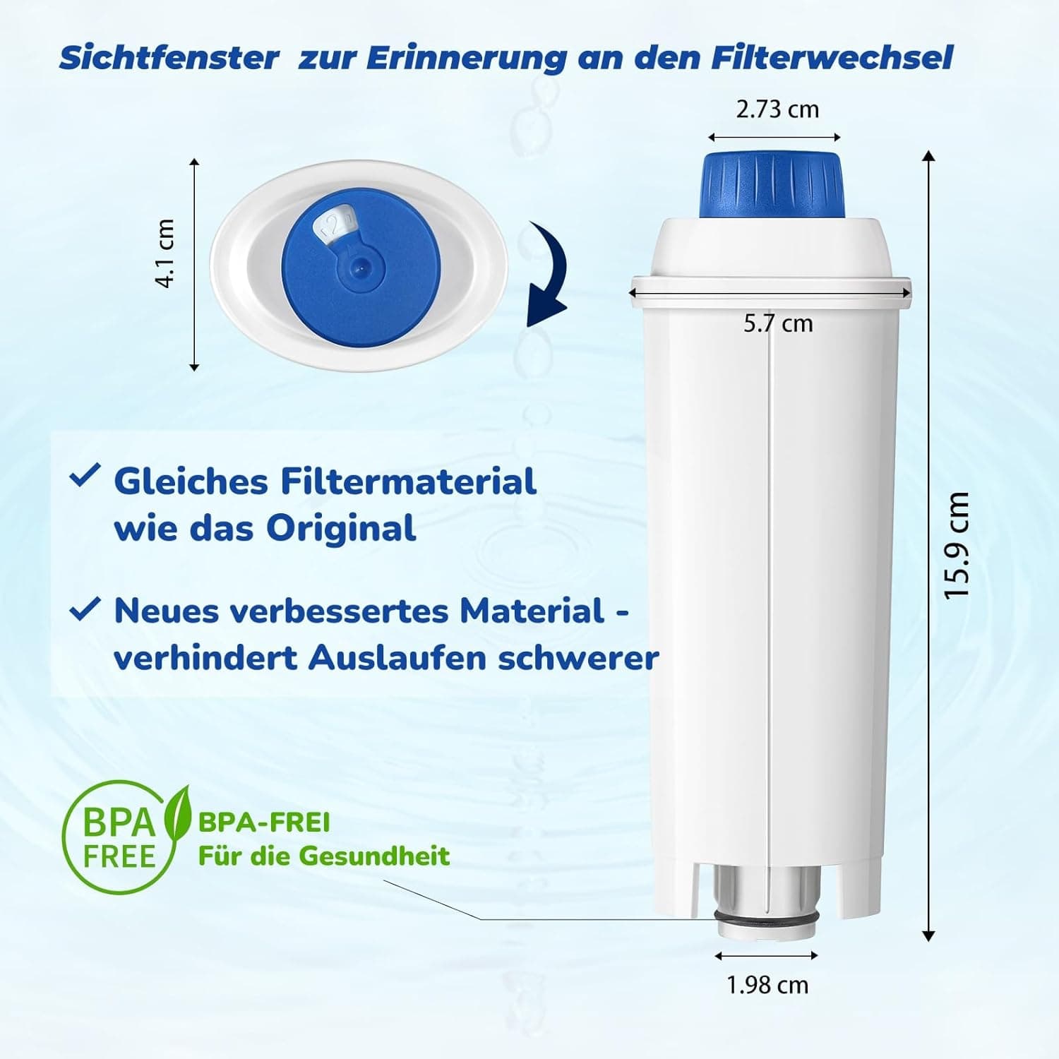 Mutital Pack of 6 Fully Automatic Coffee Machine Water Filters