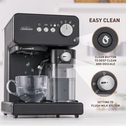 Sunbeam Prima Latte Semi Automatic Coffee Machine | One-Touch Auto Milk Frothing for Cappuccinos & Lattés