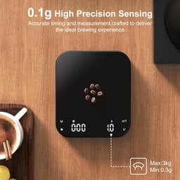 Ultrean Coffee Scale with Timer Black