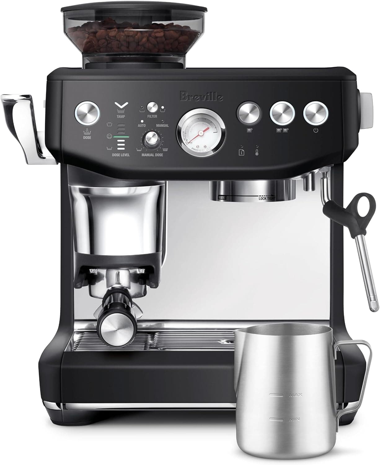 Breville the Barista Express Impress Espresso Machine - Black Truffle